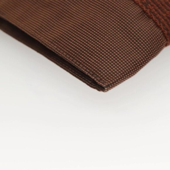 HERMES Her Line Shoulder Bag Canvas Brown Auth 134458 - Picture 13 of 16